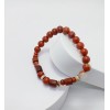 KIRMIZI JASPER TAŞI TASARIMLI ERKEK BİLEKLİK - M1  (8mm Küre Kesim)