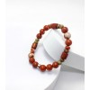 KIRMIZI JASPER TAŞI TASARIMLI ERKEK BİLEKLİK - M2 (8mm Küre Kesim)