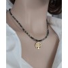 YEŞİL AKİK HAYAT AĞACI KOLYE (4mm Faset Kesim / Çelik Uç)