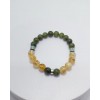 PARA / BEREKET BİLEKLİĞİ (8mm Küre Kesim - Yeşim+Sitrin)