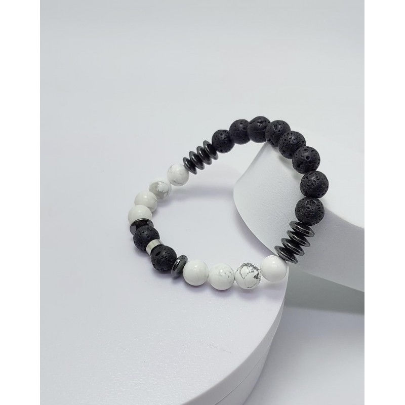 SAKİNLEŞME BİLEKLİĞİ / ÖFKE KONTROL ( 8mm Küre Kesim - Lav+Havlit)