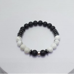 SAKİNLEŞME BİLEKLİĞİ / ÖFKE KONTROL ( 8mm Küre Kesim - Lav+Havlit)