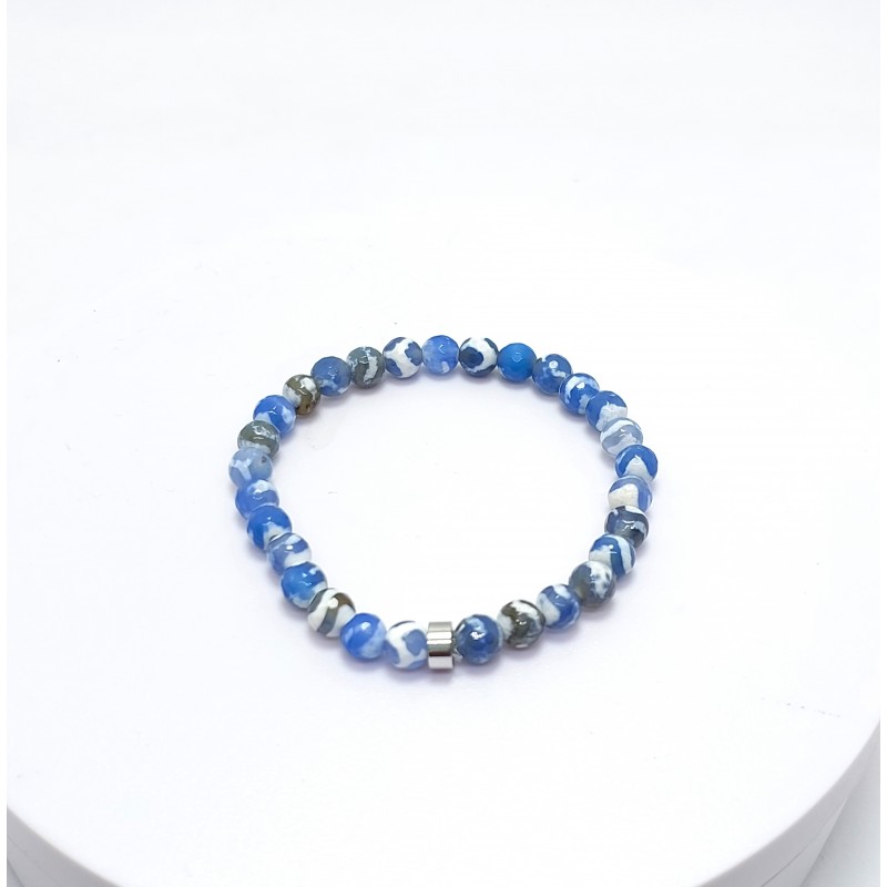 NAZAR BİLEKLİĞİ - MAVİ AKİK TAŞI (6mm Küre Kesim) NAZAR BİLEKLİĞİ - MAVİ AKİK TAŞI (6mm Küre Kesim)