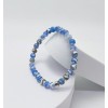 NAZAR BİLEKLİĞİ - MAVİ AKİK TAŞI (6mm Küre Kesim)