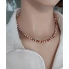 AKİK TAŞINDAN NAZAR KOLYESİ / BEJ (6mm Küre+Faset Kesim)