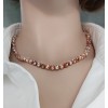 AKİK TAŞINDAN NAZAR KOLYESİ / BEJ (6mm Küre+Faset Kesim)