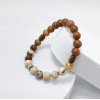SANDAL AĞACI & JASPER TASARIM ERKEK BİLEKLİK (8mm Küre Kesim)