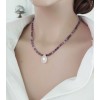 AŞK ENERJİSİ KOLYESİ - AMETİST ve PEMBE KUVARS (3mm Faset Kesim)
