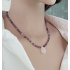 AŞK ENERJİSİ KOLYESİ - AMETİST ve PEMBE KUVARS (3mm Faset Kesim)