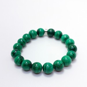 MALAHİT TAŞI BİLEKLİK (A+ Kalite 10mm Küre Kesim)