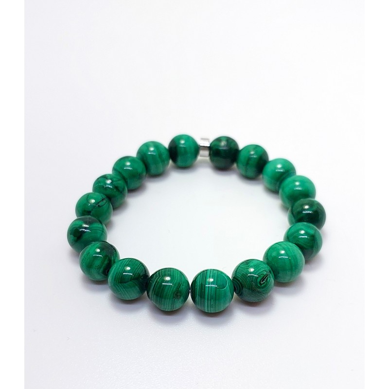 MALAHİT TAŞI BİLEKLİK (A+ Kalite 10mm Küre Kesim) MALAHİT TAŞI BİLEKLİK (A+ Kalite 10mm Küre Kesim)