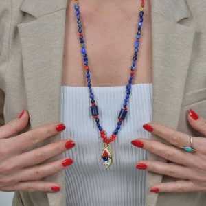 ANADOLU BEREKET KOLYELERİ / LAPİS LAZULİ-MERCAN