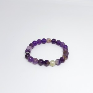 AMETİST TAŞI BİLEKLİK ( 8MM KÜRE KESİM )