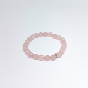 PEMBE KUVARS BİLEKLİK ( 6MM KÜRE KESİM )