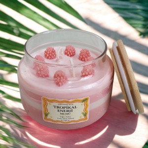 Gül Aromalı Tropikal Enerji Mumu